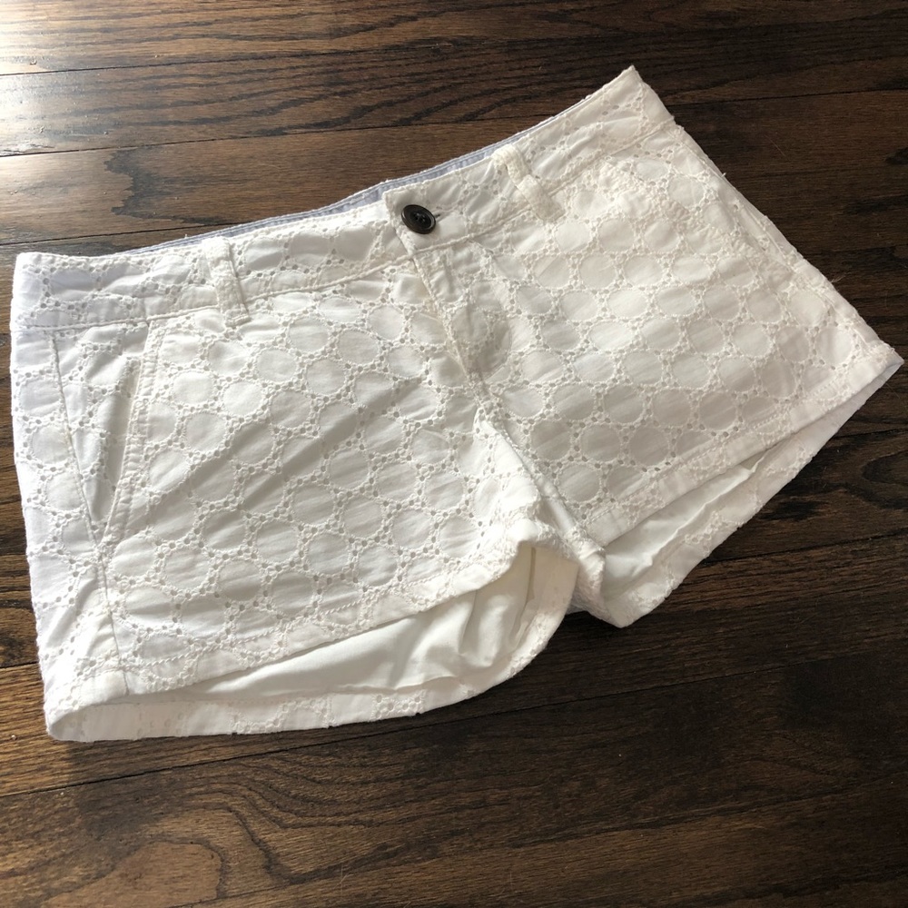 White Eyelet Shorts!